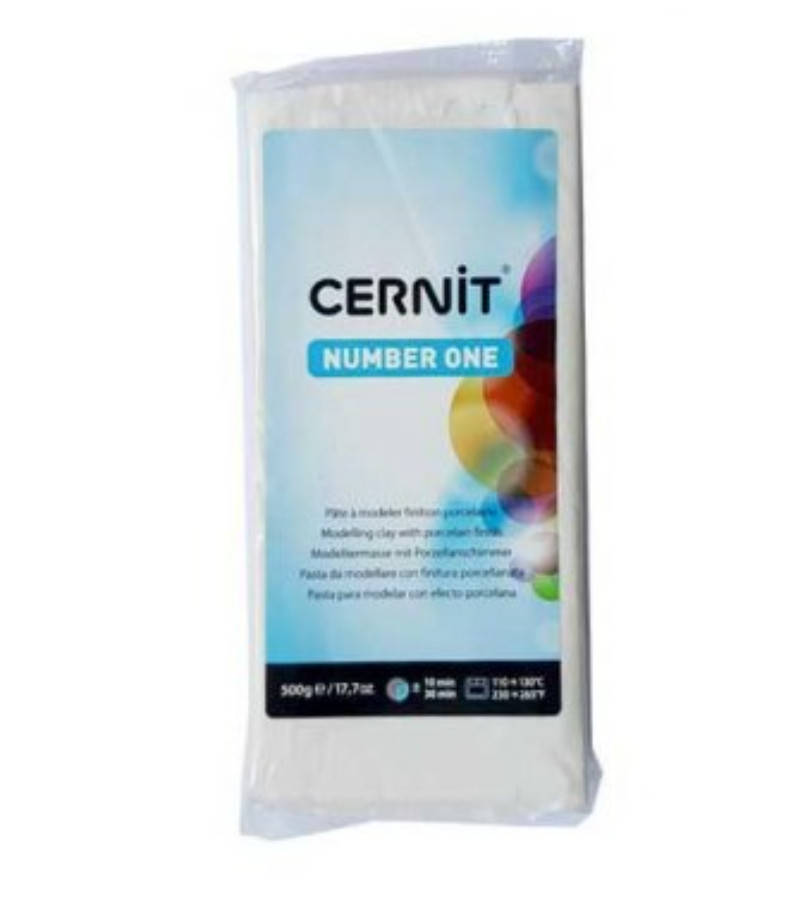 

Глина полимерная "NUMBER ONE", БЕЛЫЙ УКРЫВИСТЫЙ, 500 гр, Cernit