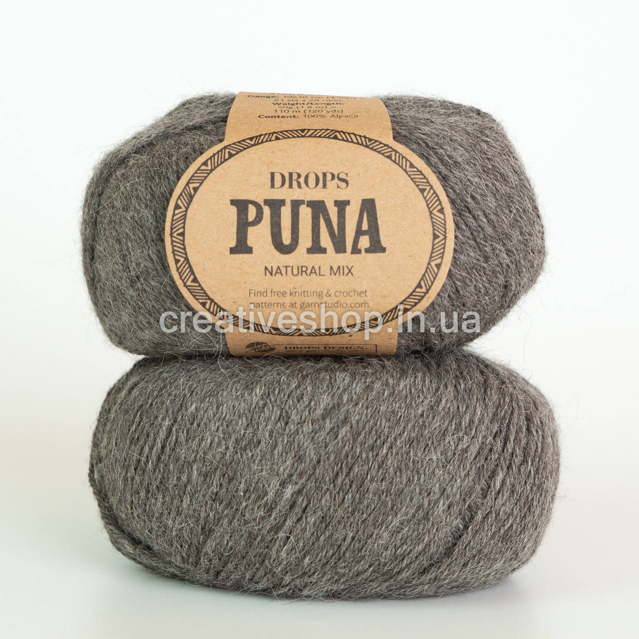

Пряжа Drops Puna (цвет 05 dark grey)
