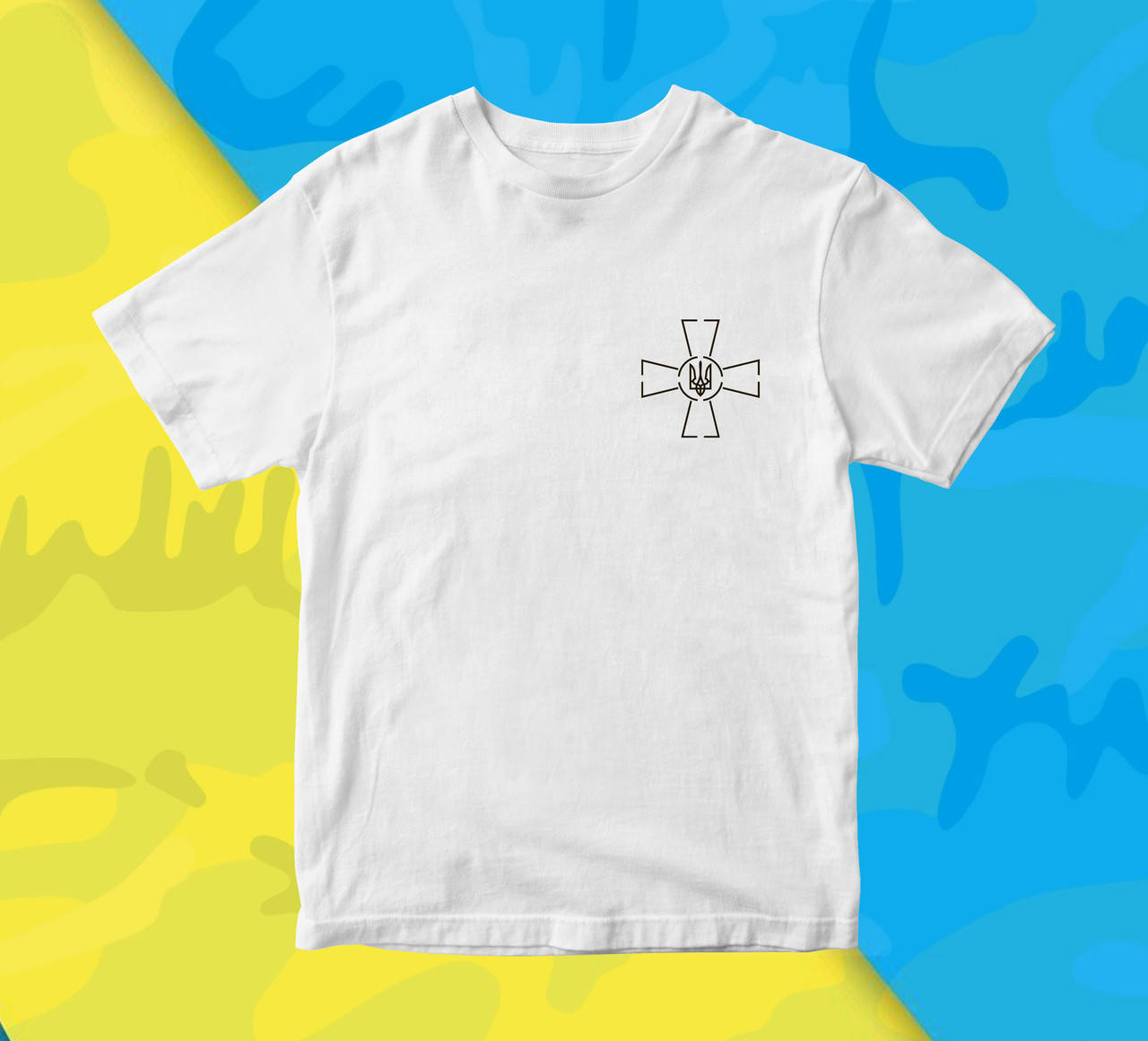 

Мужская футболка с принтом "Эмблема Вооруженных сил Украины (ВСУ)" Push IT XL