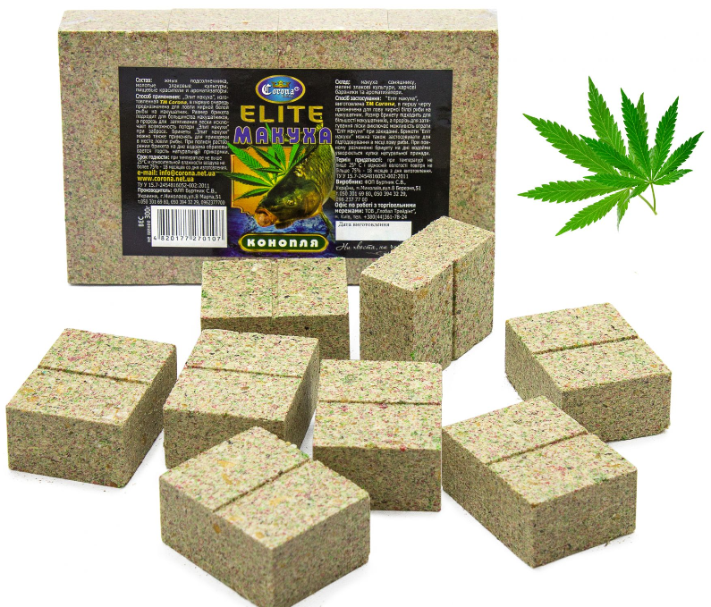 

Макуха для макушатника Конопля Корона Elite 8 шт Макуха на карпа 310г