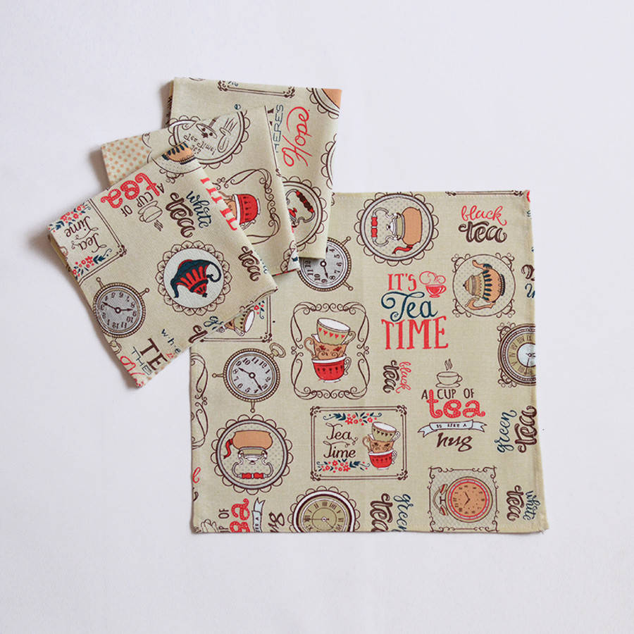 

Салфетки льняные "Чаепитие" (комплект 4 шт.)