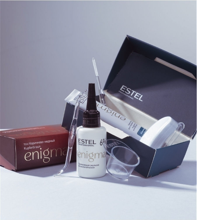 

Краска для бровей и ресниц Estel Professional Enigma коричнево-медный, 2х20 мл
