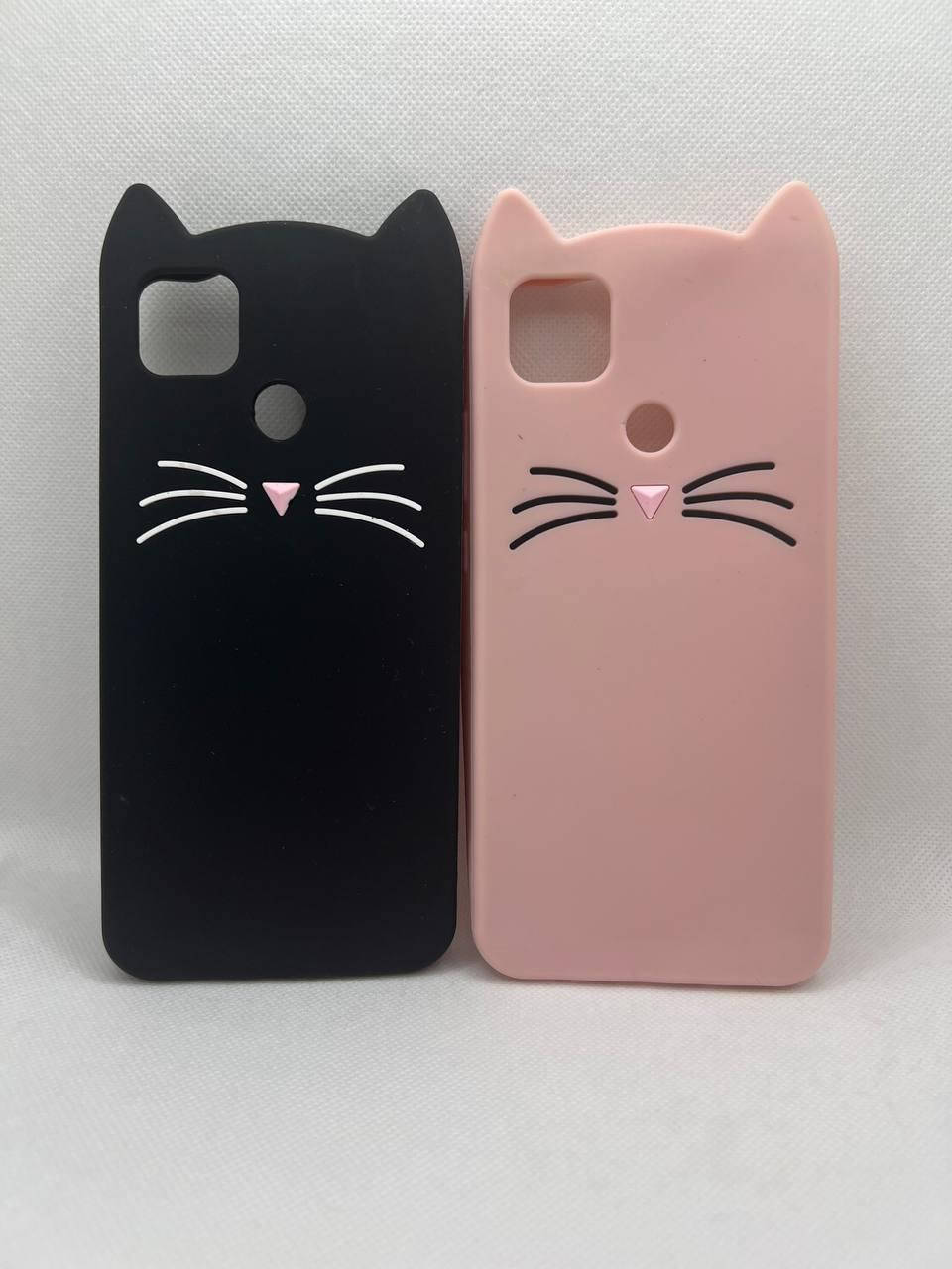 

Резиновый 3D чехол для Xiaomi Redmi 9C Кот Усы, Разные цвета