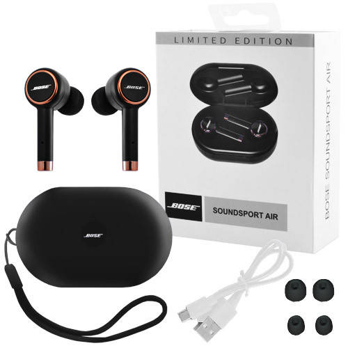 

Беспроводные bluetooth-наушники Bose SoundSport Air с кейсом, black, Черный