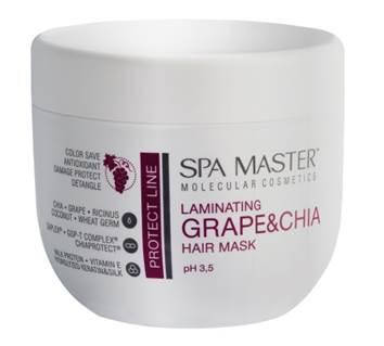 

Ламинирующая маска для защиты волос с виноградом и чиа SPA Master