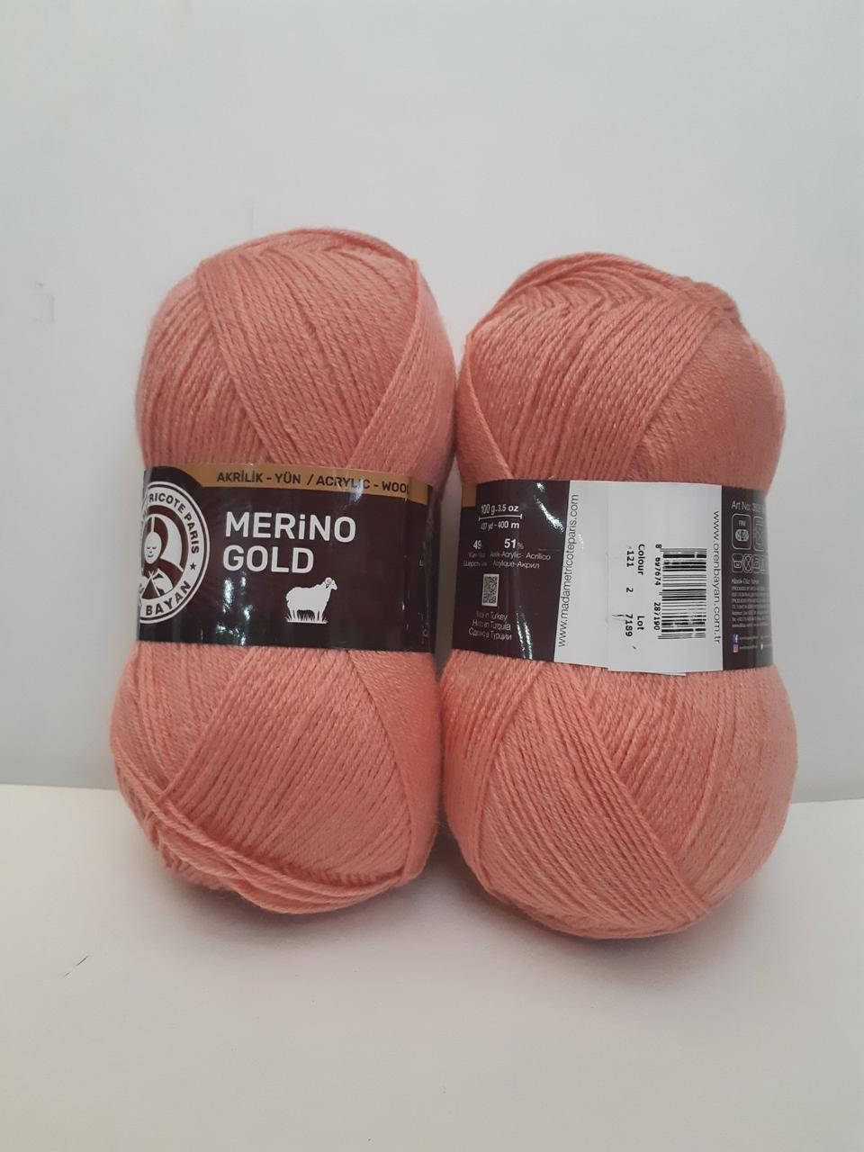 

Merino Gold - 121 абрикосовый, Персиковый