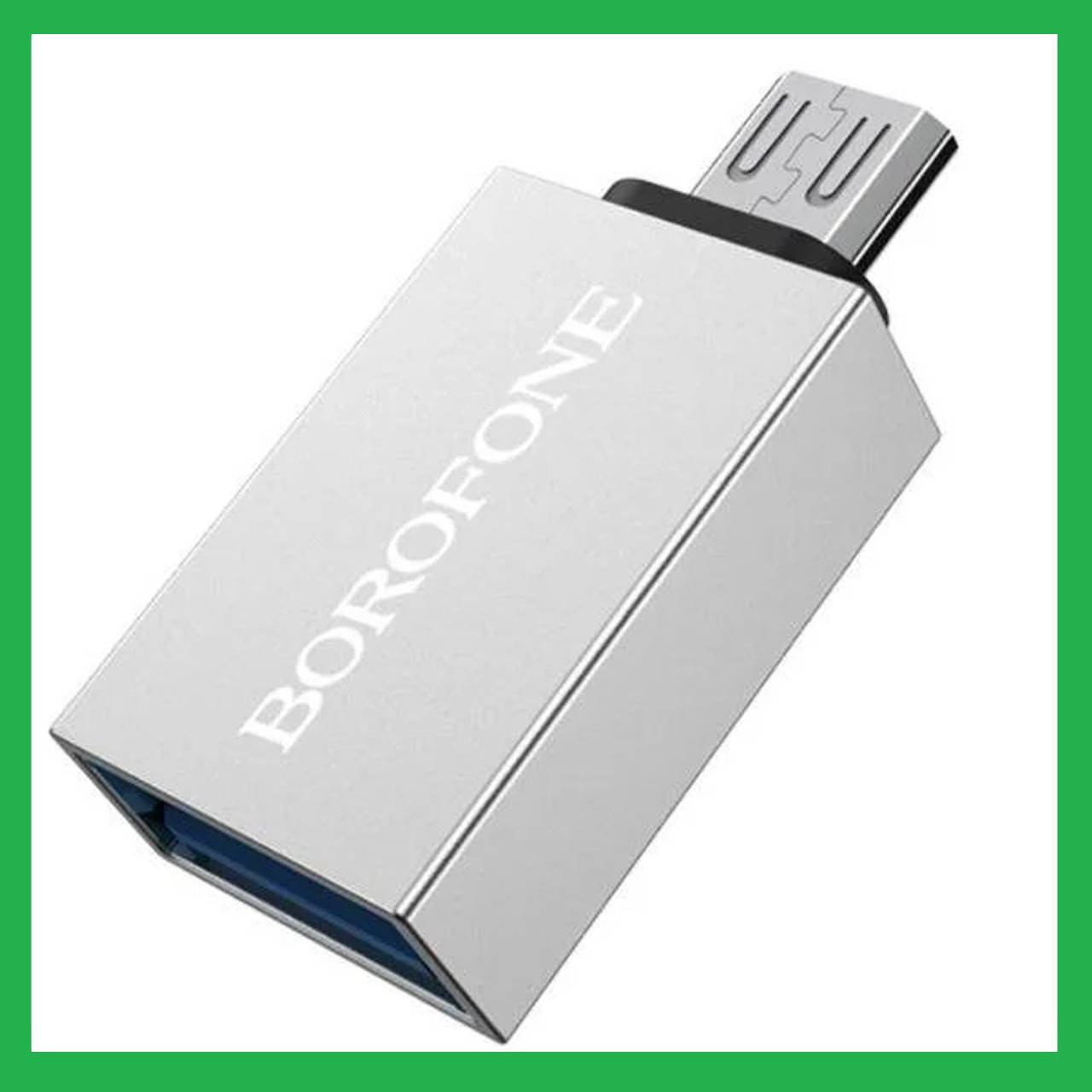 

OTG переходник стальной Borofone BV2 USB AF-Micro USB B