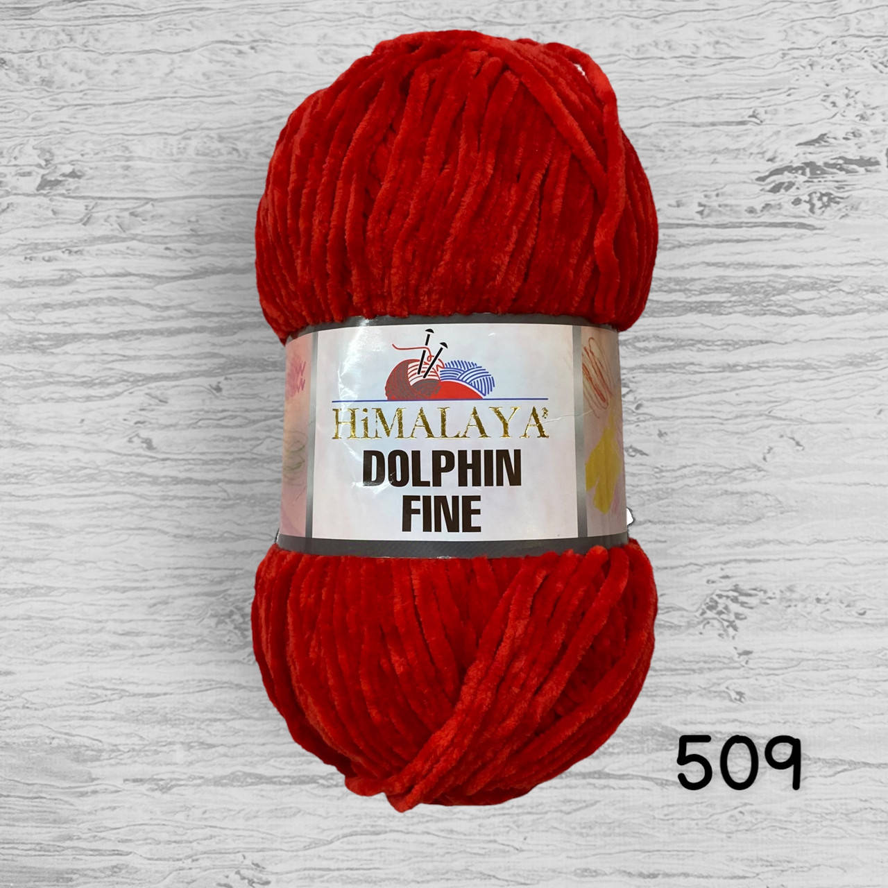 

Тонка плюшева пряжа Himalaya Dolphin Fine / Гімалая Долфін файн 509, червоний, Красный