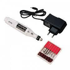 

Ручка-фрезер для аппаратного маникюра, педикюра+набор фрез белая 20000 об.мин, Белый