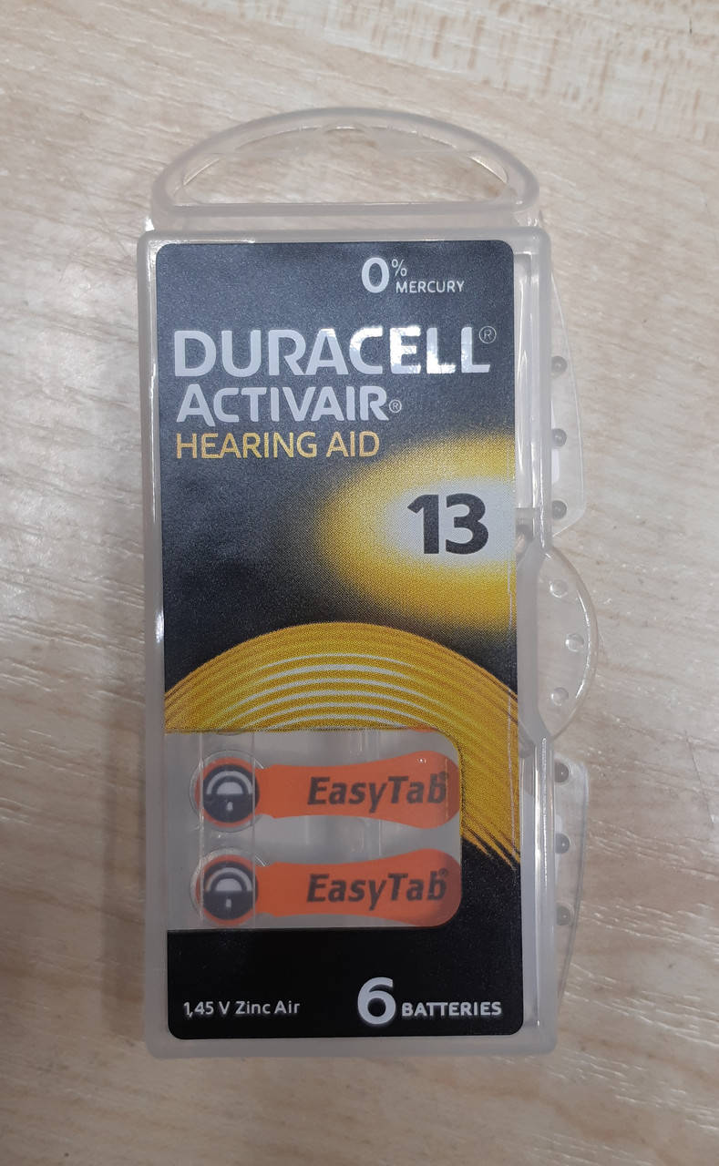 

Батарейка DURACELL Zinc air 1,4V ZA13 / DA13 / PR48 (290mAH)