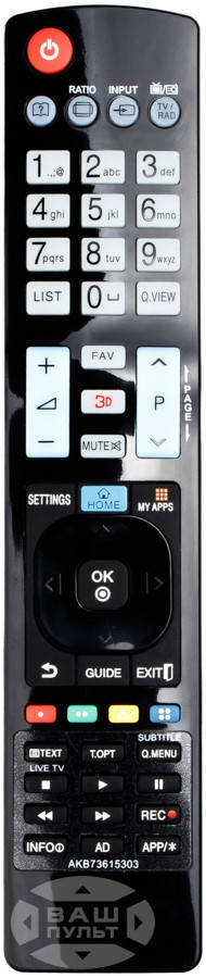 

Пульт для LG AKB73615303, AKB73615362 (ic)