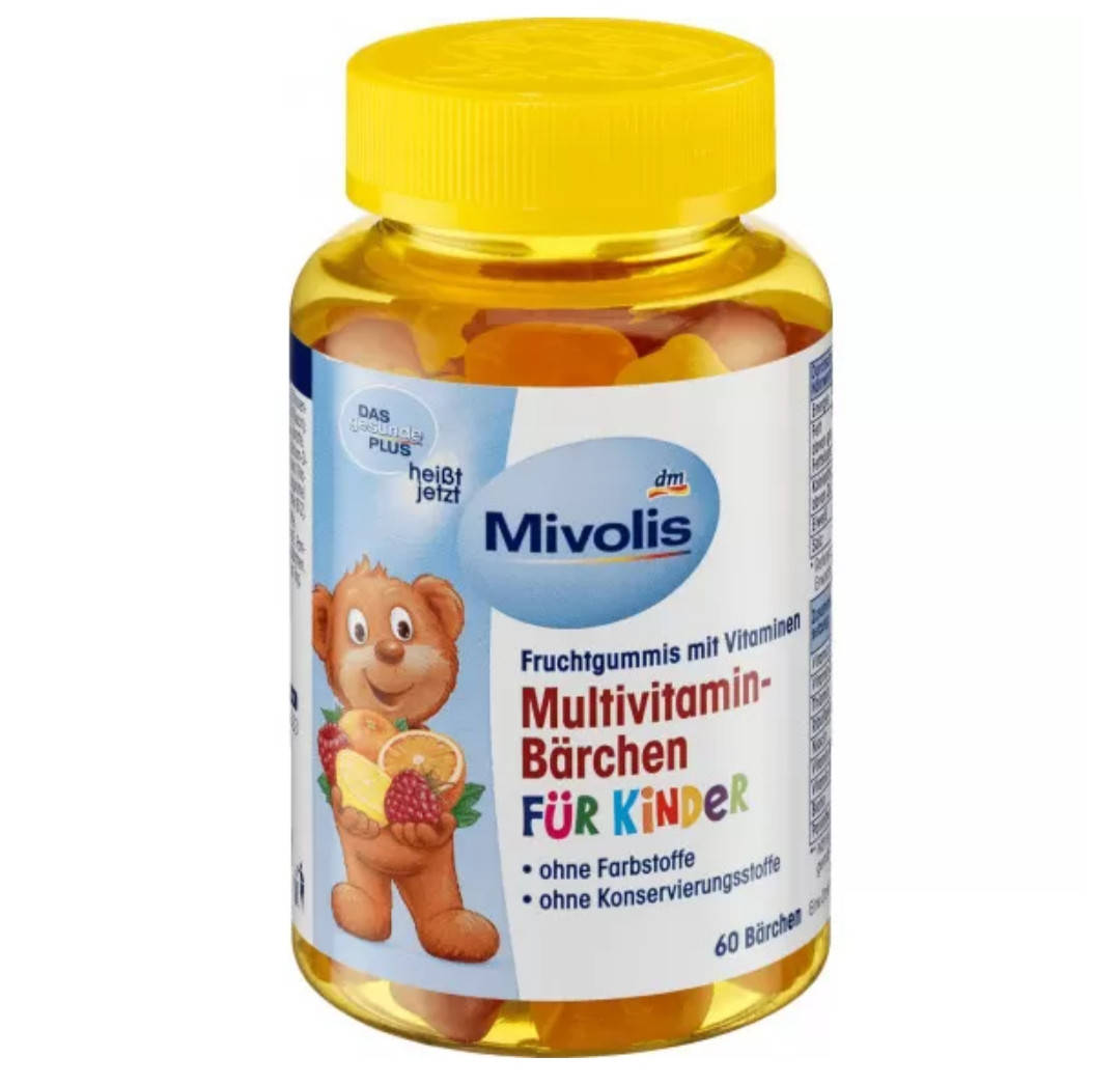 

Мультивітаміни для дітей Mivolis Multivitamin Kinder 60 шт