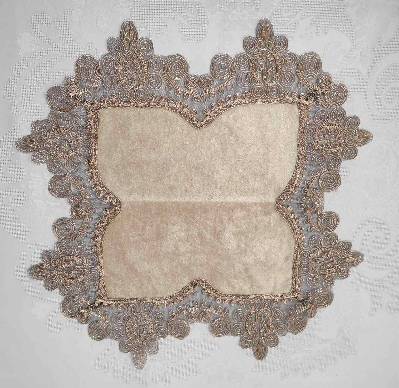 

Салфетка велюровая Acme с кружевом 40*40 Payidar Cappicino, Бежевый