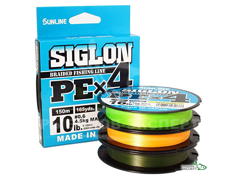 

Шнур Sunline Siglon PE x4 оранжевый 150м #0.5/0,121мм 8lb "Оригинал"