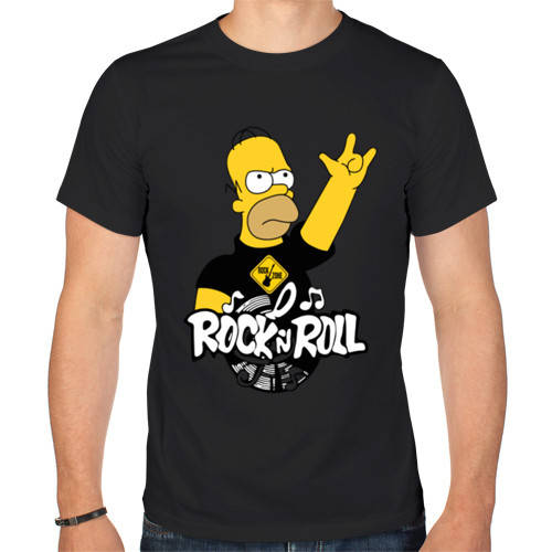 

Футболка «Rock n roll Гомер»