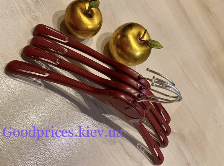 

Вешалки пластиковые с расширенным плечиком,39см, Бордовый