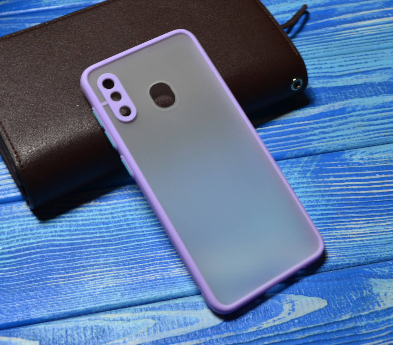 

Противоударный чехол c защитой камеры для Samsung A20/A30 Фиолетовый