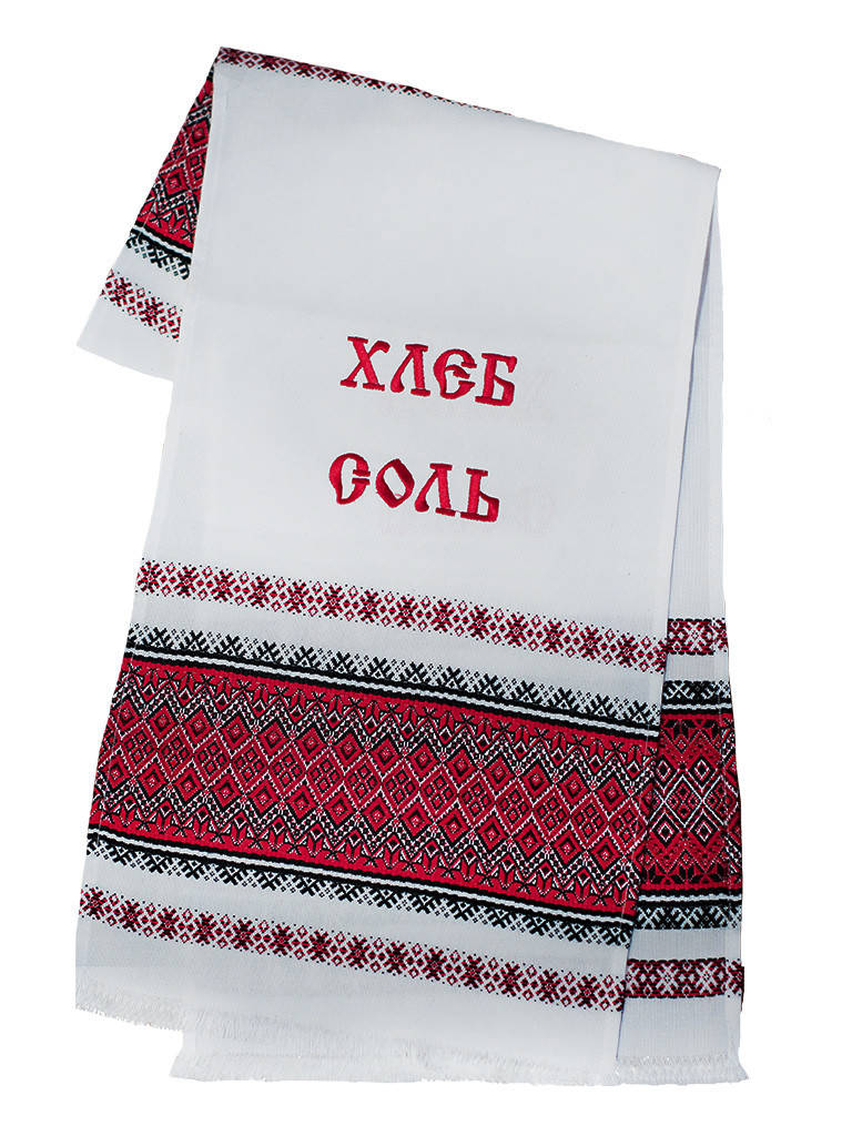 

Тканый рушник с вышивкой «Хлеб соль»
