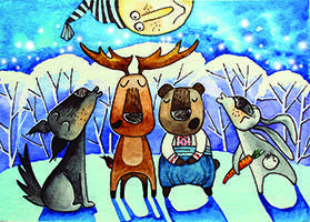 

Открытка Колядники