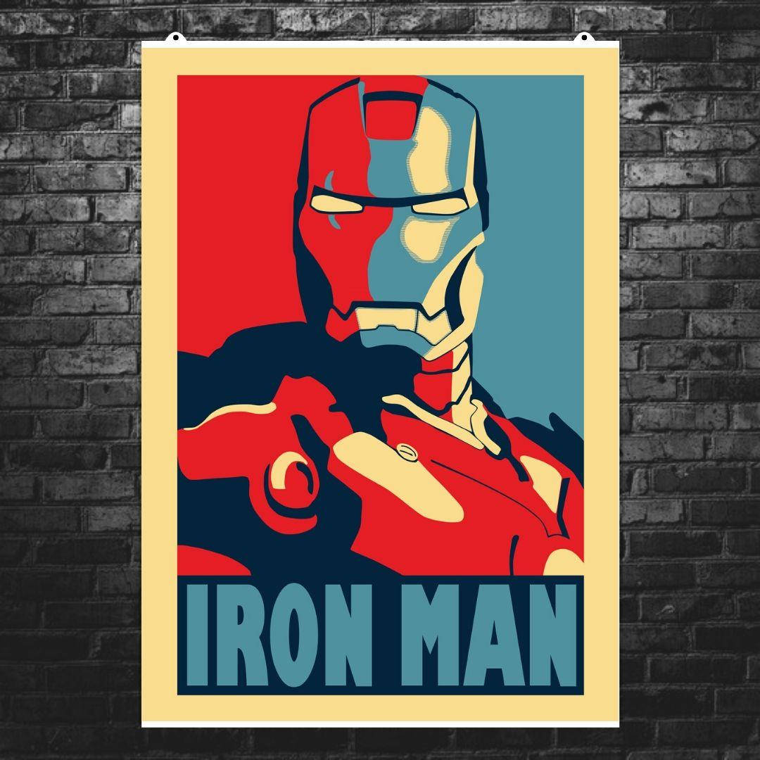 

Постер "Iron Man, минималистичный арт, обама-стайл". Железный Человек. Размер 42x30см (A3). Полуглянец