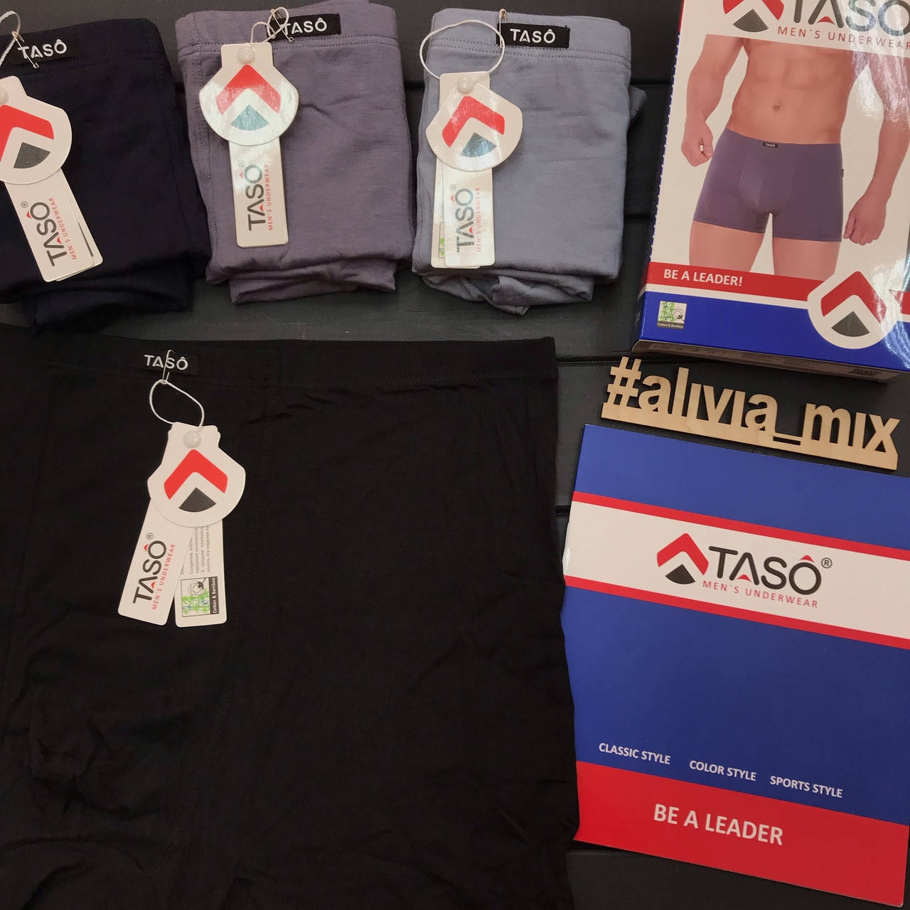 

Мужские боксеры больших размеров TASO баталы 5XL, Черный