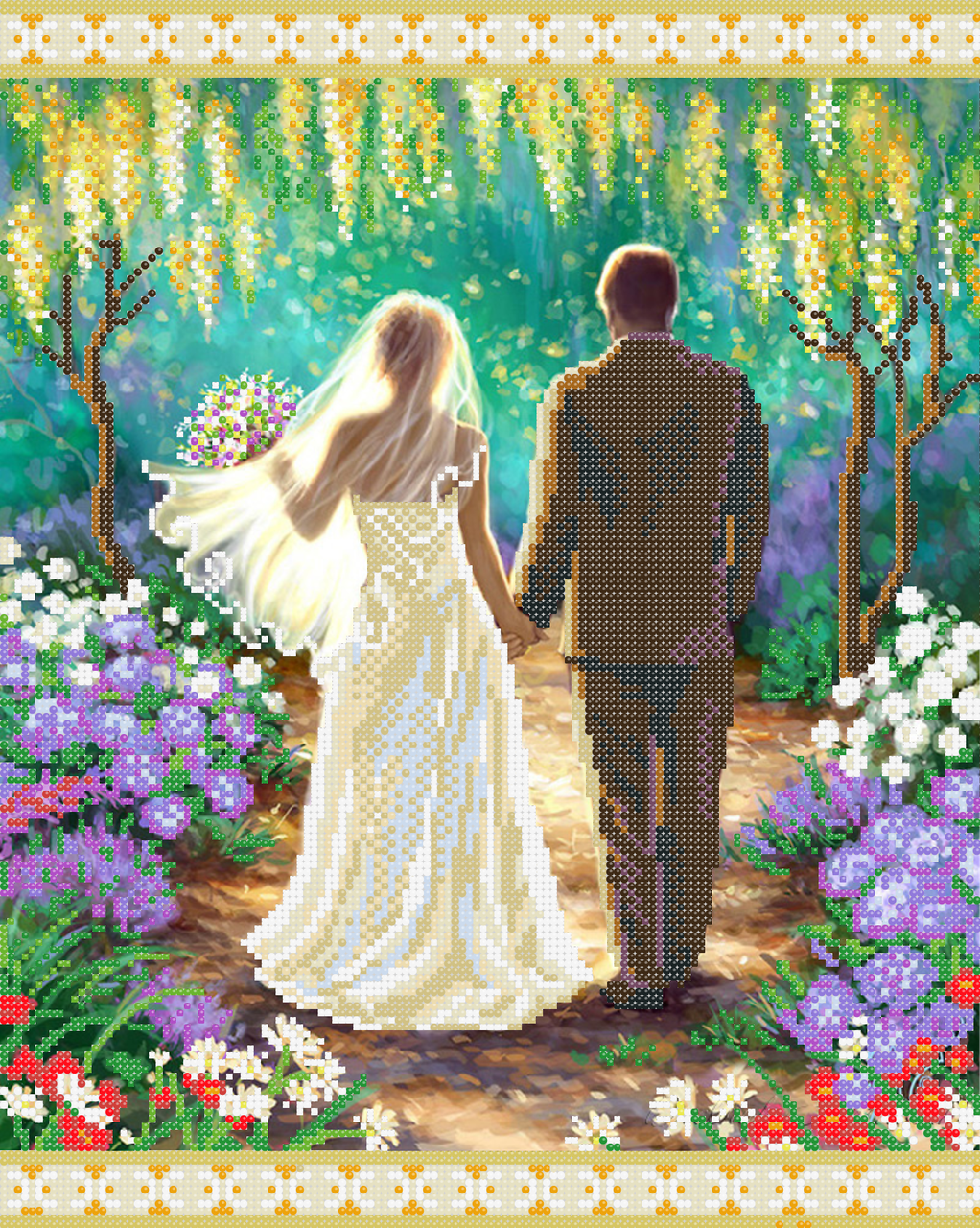 

Схема вышивки бисером ,,Счастливы вместе,, .