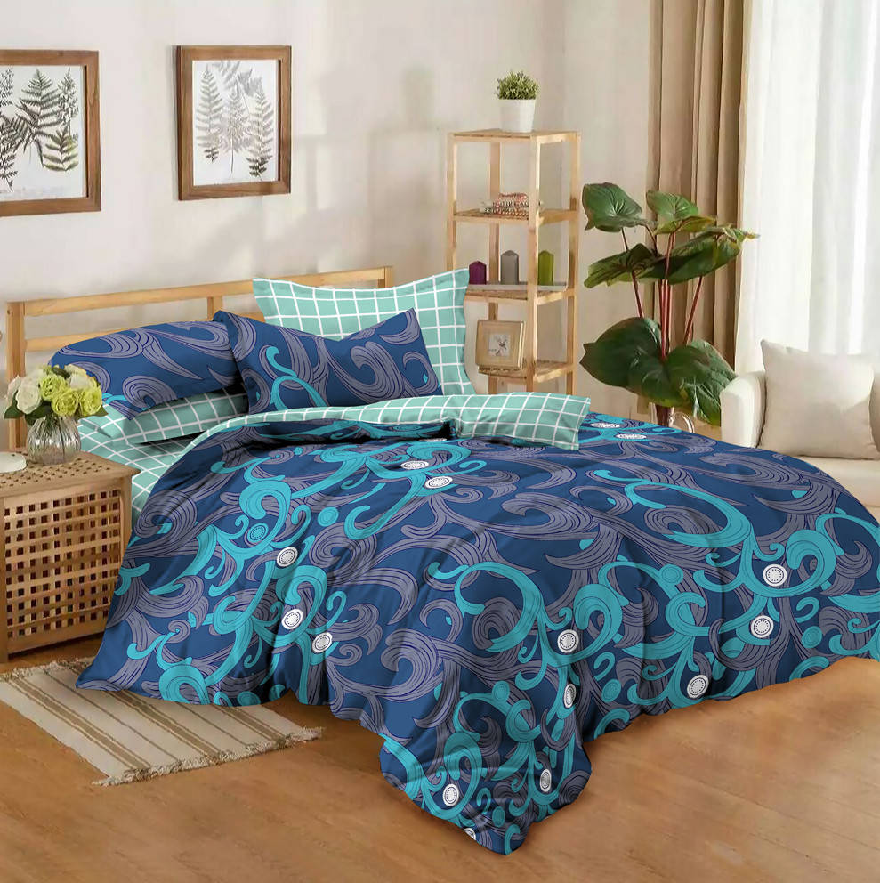 

Евро комплект "Вензель Бирюза" из полисатина