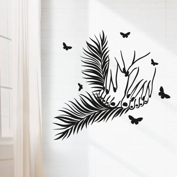 

Интерьерная виниловая наклейка на стену Маникюр и педикюр (декор для салона красоты) матовая 700х750 мм, Разные цвета