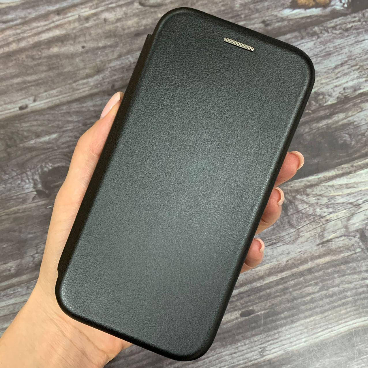 

Чехол книга для Huawei Y5p 2020 с эко кожи с подставкой магнитом книжка на телефон хуавей у5п черная STN, Черный