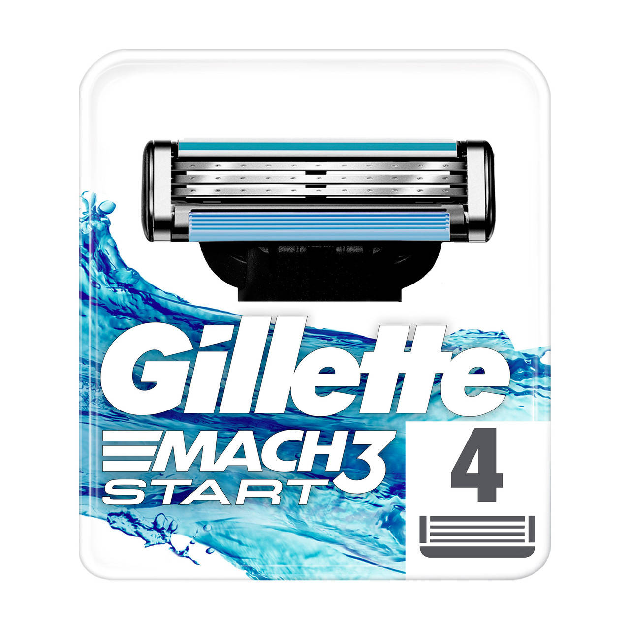 

Картриджи для бритвы Gillette Mach Start3 4 шт
