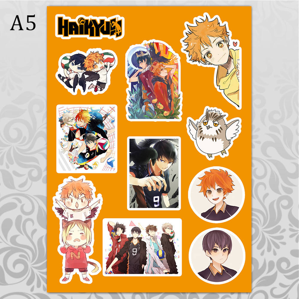 

Стикеры Аниме Haikyuu без порезки, Разные цвета