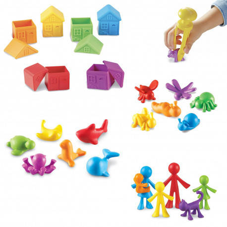 

Набор с домиками "Цветная сортировка" Learning resources, Разные цвета