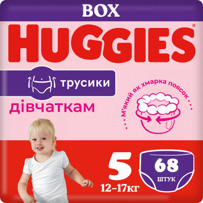 

Подгузник Huggies Pants 5 для девочек (12-17 кг) 68 шт (5029053564111)
