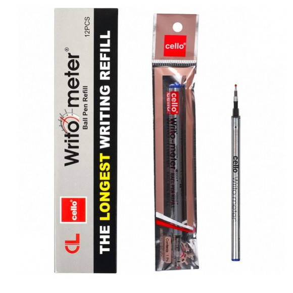 

Стержень для канцелярских шариковых ручек масляный "Cello" серии "Writo-meter 10 км", синий