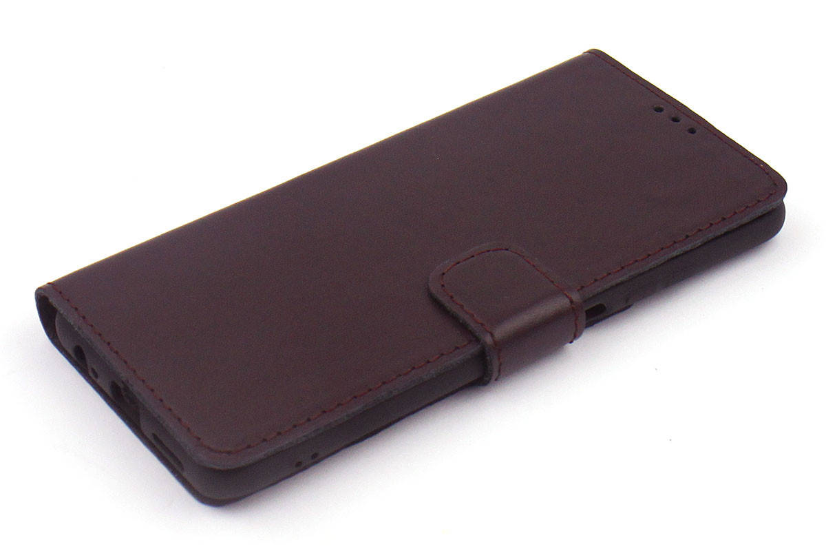 

Чехол книжка Mavis для Xiaomi Redmi Note 10 4G / Note 10s из натуральной кожи портмоне Бордовый