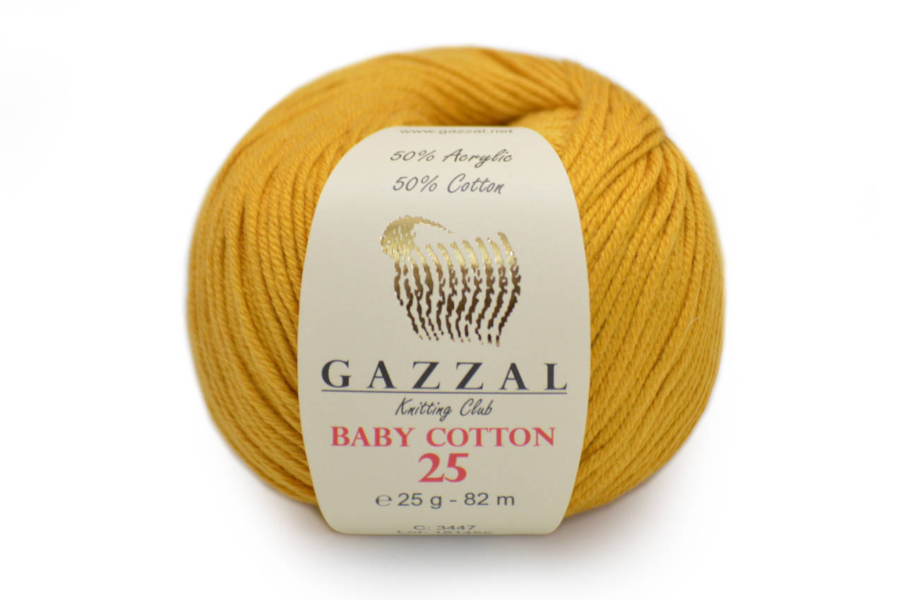 

Gazzal Baby Cotton-25, Горчица №3447, Желтый