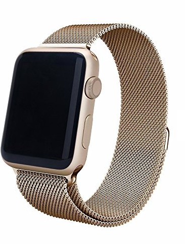 

Ремешок металл Milanese Loop для Apple Watch 42 / 44 / 45 mm (old gold)