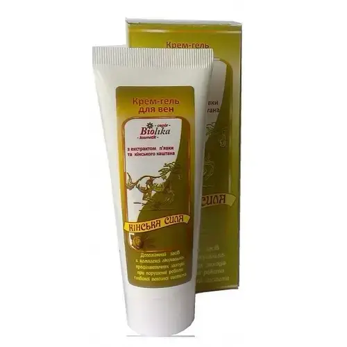 

Крем-гель для вен Лошадиная Сила с конским каштаном и экстрактом пиявки 75мл.