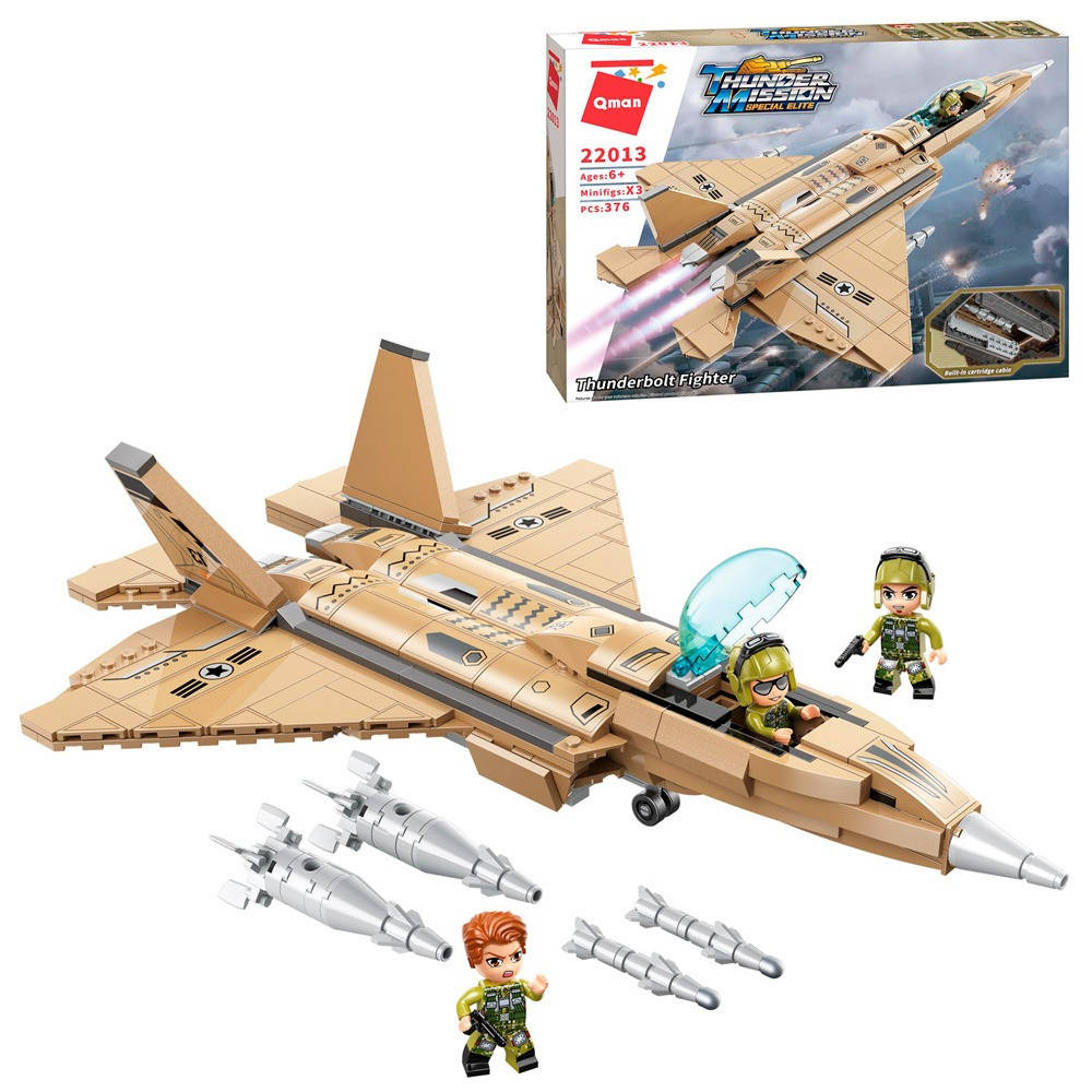 

Конструктор Qman 22013 Thunder Mission "Истребитель", 376 деталей