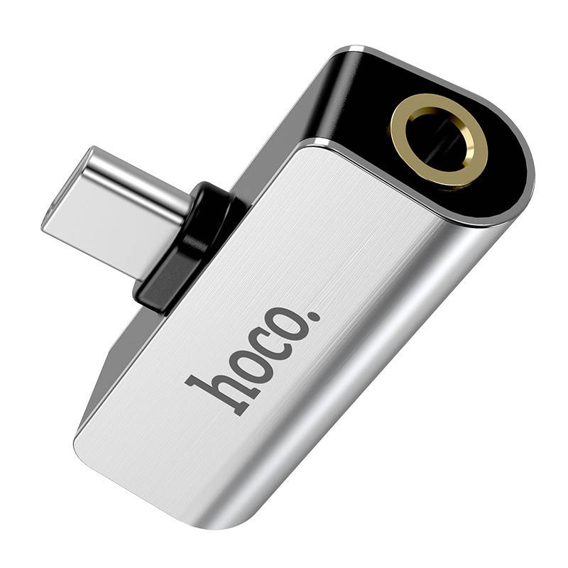 

Переходник для наушников тайп си Type-C на наушники 3.5 и зарядку Hoco Оригинал