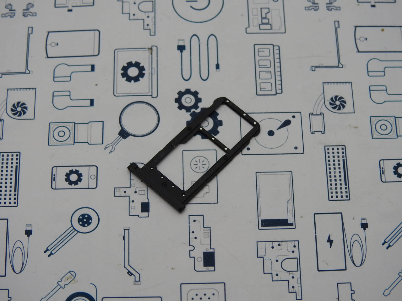 

Держатель сим карты Huawei P Smart Plus (INE-LX1) черный Сервисный оригинал с разборки