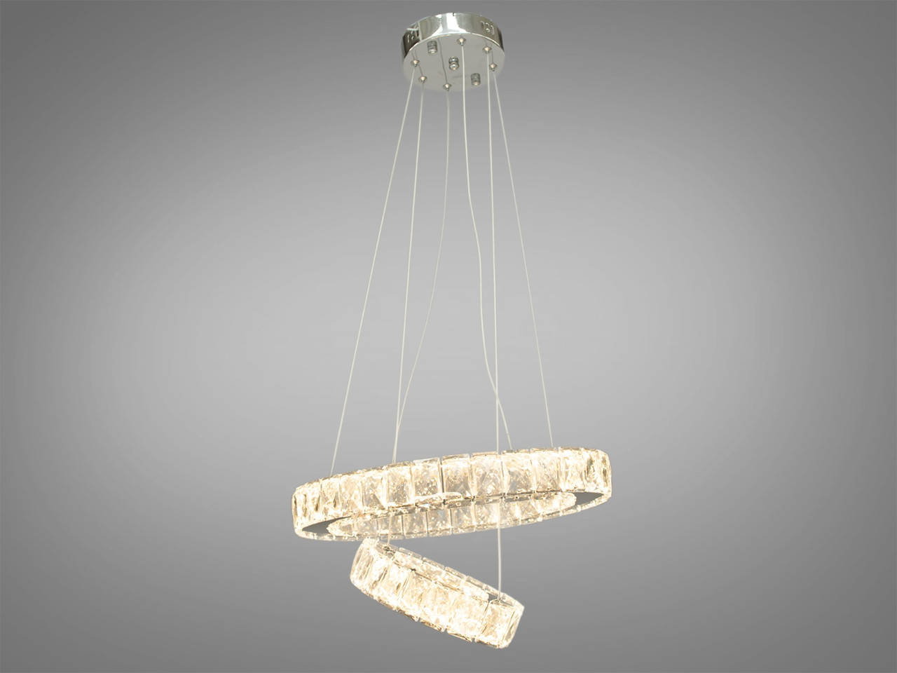 

Хрустальная светодиодная люстра-подвес, 30W, овалы