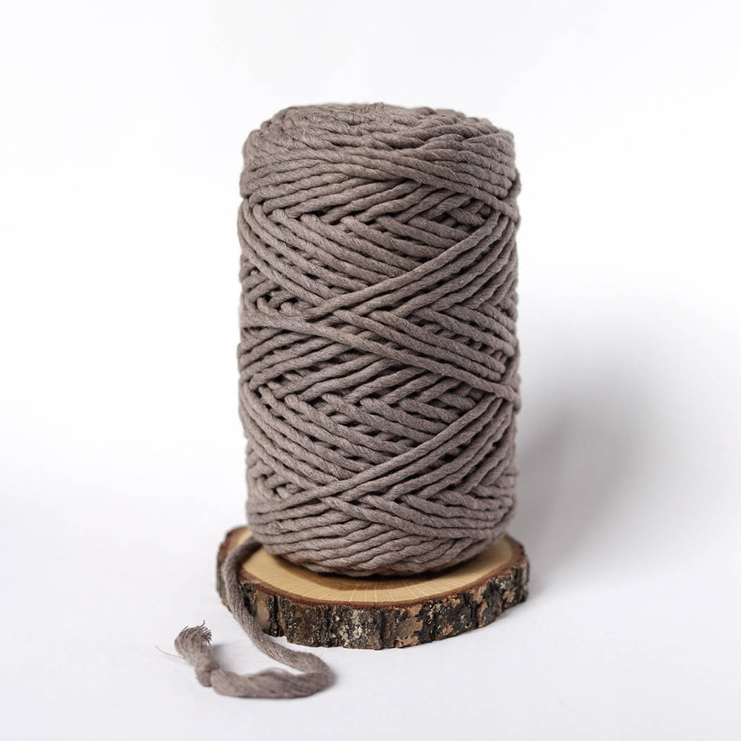 

Шнур макраме хлопковый 5мм Мокачино (100м), Коричневый