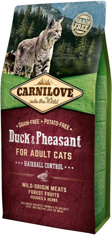 

Carnilove Duck & Pheasant Hairball Controll Сухой корм для выведения шерстяных комочков у кошек 6 кг