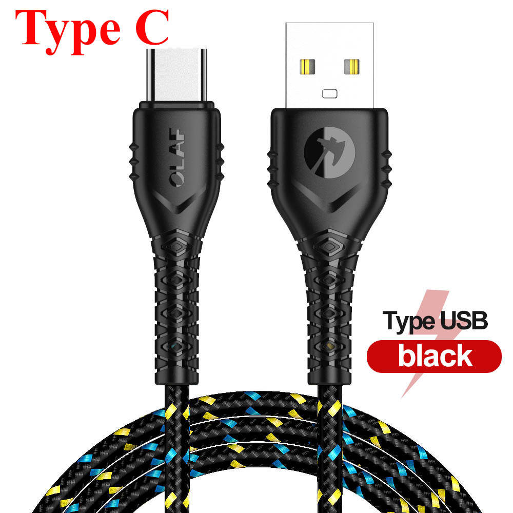 

Качественный кабель USB-Type-C для быстрой зарядки 2.4A и синхронизации 1м OLAF QC 3.0 quick charge, Красный