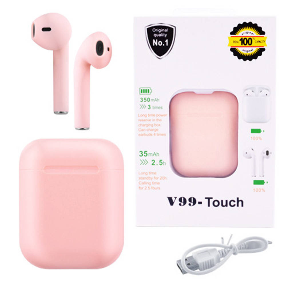 

Беспроводные наушники с сенсорным управлением V99-Touch. Цвет: розовый