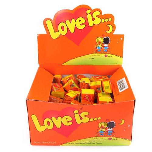 

Жевательная жвачка Love is, жвачки лове ис Ананас и Апельсин