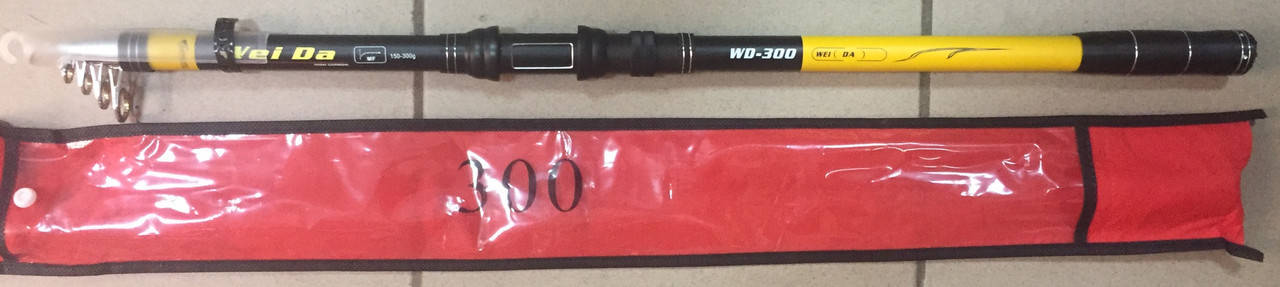 

Спиннинг телескоп Weida WD-240 150-300g, Черный