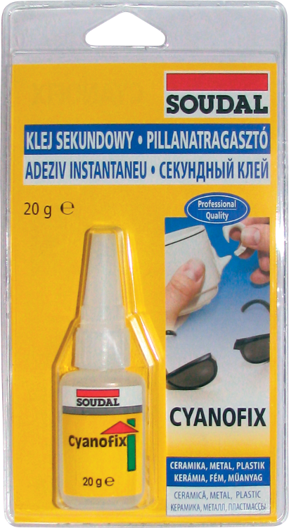 

Секундный клей CYANOFIX 84А (3 гр Soudal), Бесцветный