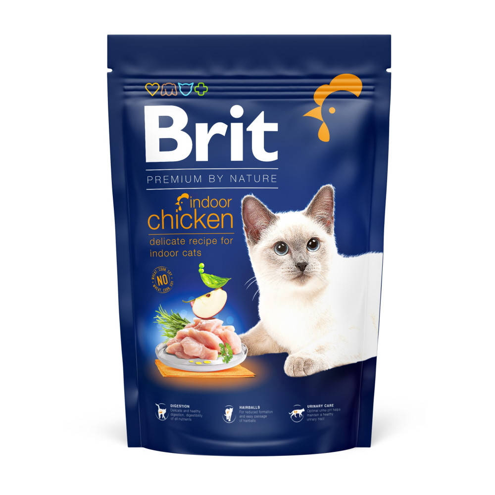 

Сухой корм для кошек, живущих в помещении Brit Premium by Nature с курицей 1,5кг